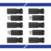 Verbatim 32GB USB Flash Drive 10 Pack USB 3.2 Gen 1 Pack and Slide Design