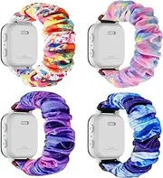 [Butifacion] 4 Pack Kids Scrunchie Bands Compatible with Gizmo Watch 3 2 1/Gabb Watch 3e 3 2 1/Sync UP Watch/Cosmo Jr Track Watch, 20mm Stretchy Solo Loop Cute Band for Boys & Girls