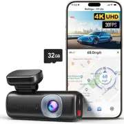 4K Dash Cam Front, ADAS, Built-in WiFi GPS, Mini Hidden Dash Camera for Cars ...