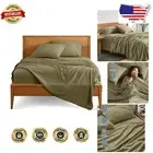 Luxury Twin Bed Sheet Set - 1800 Thread Count Deep Pocket Microfiber in Olive