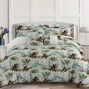 [Tribeca Living] PAISCOMF Paradise Island Oversized Cotton Comforter Set, Cal King, Multi