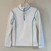 NWT Obermeyer Solace 150 Dry Core Teen 3/4 zip White & Green