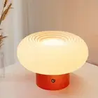 FANHAO Touch Bedside Table Lamp, Portable 4000mAh Cordless Rechargeable Mushr...