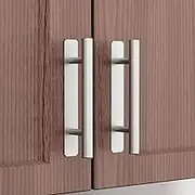 HOMOTEK 2 Pack Self-Adhesive Sliding Closet Door Handles Instant Self-Stick Cabinet Drawer Handles, Stick-On Kitchen Cabinet Pulls Furniture Handles- 5 Inch, No-Drill, Brushed Stainless Steel