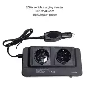 200W Car Power Inverter USB Adapter Converter Car Charger Dual EU Socket