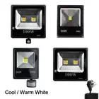 220V LED Sensor Flood Light 50W 100W Outdoor Security w/ Plug Cool/Warm White