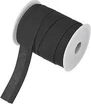 uxcell Double Fold Bias Tape 1 Inch 25 Yards Cotton Bias Binding Tape Bulk Double Fold Bias Tape for Sewing/Seaming Hemming/Binding//Quilting/DIY Craft [Black]
