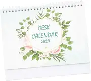 Uonlytech English Desk Calendar Academic Planner for Office Design Sturdy for Classroom present Giving Stylish Watercolor Style