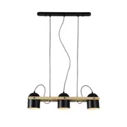Auden Industrial 3-Lights Hanging Pendant Light Lamp Metal Shade Black