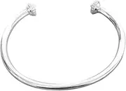 [Treasure Bay] TreasureBay Women's Solid 925 Sterling Silver Bar Bangle Bracelet Torque Silver Bangle