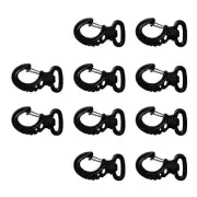 10 Pieces Black Swivel Spring Snap Hook Clip Fits 20mm Webbing Strap