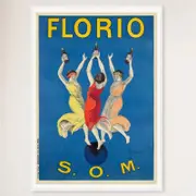 Galrie Stunning Florio S.O.M. Vintage Art Nouveau Poster by Leonetto Cappiello Home, White Frame, A0 84 x 119cm (33 x 47inch)