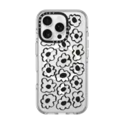 iPhone 16 Pro Clear Case MagSafe Compatible Skribble Flower