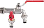 zolyet 1/2 Inch and 1 * 3/4 Inch Outlet with Thicken Outlet Valve Detachable for Garden Drinking Water Farm Crops with Red Handle 15mm