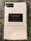 RALPH LAUREN WHITE Standard Dunham Sateen Pillowcases SET 300TC NWT