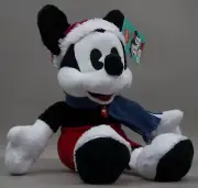 Disney Christmas Mickey Mouse Plush with Phrases NWT