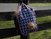 Caribu 1200D Horse Hay Bag Rose Check- Rose Check