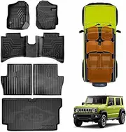 X-CAR Floor Mat Boot Liner Back Seat Protector Set for Suzuki Jimny XL 5-Door 2023-2025 Manual Transmission Heavy Duty Cargo Car Trunk Kick Mats Cover