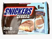 Snickers Easter Eggs 6 Pack Single Size 1.1 oz each Individually Wrapped 12/2025
