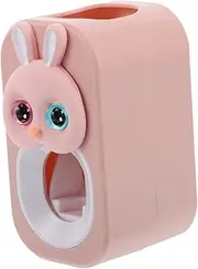 CANIGHT Squeeze Toothpaste Artifact Bathroom Accessory Toothpaste Squeeze Tool Toothpaste Squeezer Dispenser Rabbit Shaped Toothpaste Dispenser Toothpaste Squeezer Wall Mount Pink Plastic