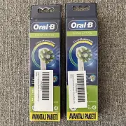 2x -Oral-B Cross Action Clean Maximiser 8 Replacement Heads 4 each pack - SEALED