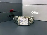 在飛比找Yahoo!奇摩拍賣優惠-ORIS RECTANGULAR男錶月相盈虧錶