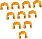 JUMPLAWN 10Pcs C Shaped Buckle Wire Clamps for Bike Brake Lines Durable Tube Clips for Cable Fixation Lightweight and Reusable for Mountain Bike Accessories Golden