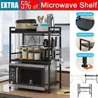 2/3 Tier Microwave Oven Rack Storage Shelf Steel Organizer Stand Cabinet Kitchen