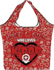 AKTAP Korean Sk-ds Merch Ski-s Cartoon Character Foldable Reusable Grocery Bags B-ys Group Gifts Korean-Pop Fans Groceries