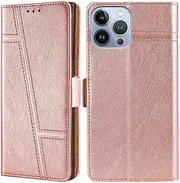 MojieRy Phone Cover Wallet Folio Case for Oppo A96 5G, Premium PU Leather Slim Fit Cover for A96 5G, 1 Photo Frame Slot, 3 Card Slots, Good Touch, Golden