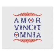 2 x 'Amor Vincit Omnia' Microfibre Lens / Glasses Cleaning Cloths (LC00028652)
