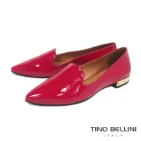 在飛比找momo購物網優惠-【TINO BELLINI 貝里尼】巴西進口牛漆皮平底樂福鞋