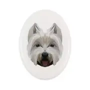 West Highland White Terrier geometric plate Art-Dog