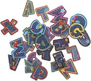 DOITOOL 26pcs Alphabet Patches Iron Letter Patches for Jeans Clothing Decorative Sewing Easy DIY Embroidery