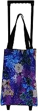 HAKIDZEL Trolley Shopping Bag Portable Grocery Bag Collapsible Trolley Bag Grocery Tote Bag Foldable Shopping Bag Pull Along Trolley Storage Bags Oxford Cloth Cart with Wheels Purple