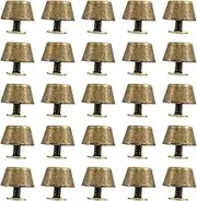 E-outstanding 25Set 1/2 inch Bronze Purse Handbag Feet Head Stud Bucket Shaped Hollow Feet for Metal Philip Screw-Back Spike Studs Rivet Leather, 12mm