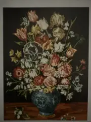 needlepoint Tapestry Gobelin L Canvas Only 60x80 Cm Wild Flowers