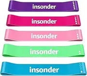 Resistance Bands Set - Skin Friendly Loop Bands with Workout Guide - Great for Exercise of Glutes Legs Thigh Fitness Physical Therapy Pilates