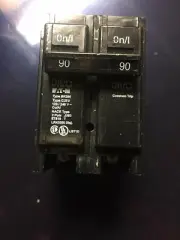 Eaton 2P-120/240V-90A Circuit Breaker, BR290