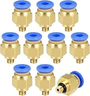 uxcell Straight Pneumatic Push to Quick Connect Fittings M5 Male x 4mm Tube OD 10pcs