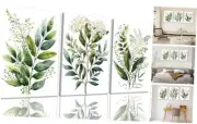 Botanical Wall Art Plant Floral Watercolor Poster Canvas Prints Set of 3