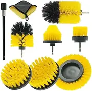 Drill Brush Set - Drill Brush Kit | Flexible Drills Brushes Attachment Set, Ergonomic Long-Reach Scrubber for Upholstery Furniture Industrial Machinery Appliance Wheel Rim Boat Window RV