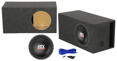 MTX Terminator TN12-02 12” 400 Watt Car Audio Subwoofer+Vented Sub Box Enclosure