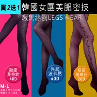 在飛比找PChome24h購物優惠-日本限定-韓國女團美腿密技激黑絲襪-買2送1