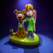 UNPAINTED 2pcs Scooby Dioramas 3d Printed Model Kits