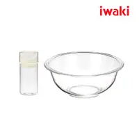 在飛比找ETMall東森購物網優惠-【日本iwaki】烘焙料理2件組(耐熱玻璃碗2.5L+麵粉罐