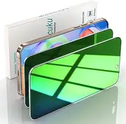 (2 Pack) Privacy Screen Protector for iPhone 16 Pro Max 6.9 Inch Tempered Glass Film, Green Gradient Color Anti Spy Anti Blue Light HD Full Coverage