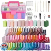 ifergoo Polymer Modeling Clay for Kids DIY Starter Kits, 62 Color Oven Baked