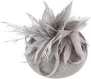[Healvian] Fascinator Headband for Women Elegant Plume Tea Party Hat Lightweight Dress Hat with Hair Clip for Weddings Church and Special Occasions