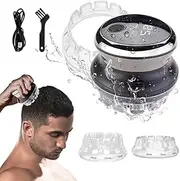 Rotary Short Hair Cutter, Self Service Intelligent Hairdresser, USB Rechargeable Rotary Shaver Mens Grooming Kit, with 2-Guide Comb, Head Shavers for Bald Men